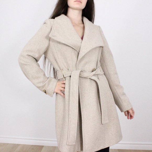 *Calvin Klein Beige Wool Peacoat - Picture 3 of 9